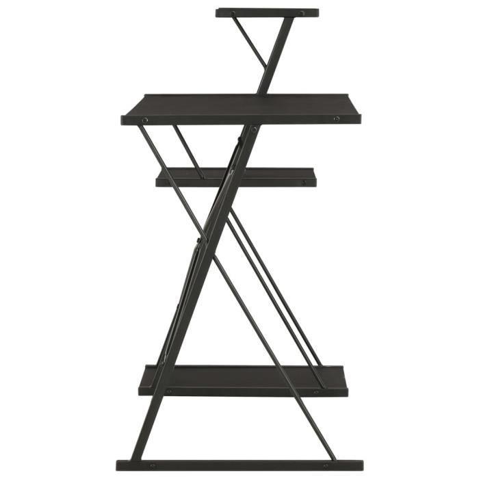 VidaXL Bureau avec étagère Noir 116x50x93 cm 20288