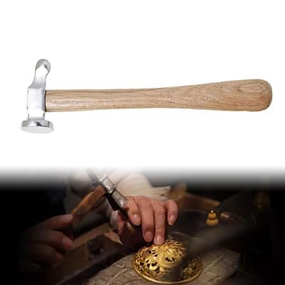 Chasing Hammer Hand Tools Wood Handle for Craft Making Silversmiths Stamping