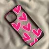 Fashion Red Love Heart Phone Case for IPhone 14 Pro Max 15 13 12 Mini 11 XR XS X 7 8Plus Cute INS Black Clear Hard Cover Bag