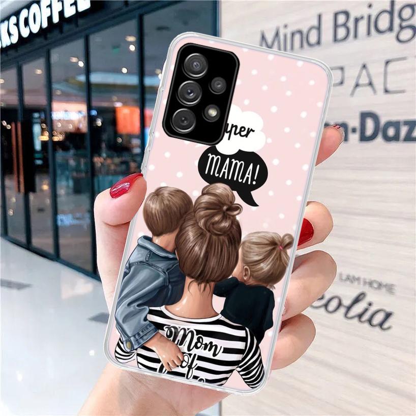 Baby Mom Girls For Samsung Galaxy A15 A14 A13 A12 A55 A54 A53 A52 Phone Case A32 A35 A34 A33 A25 A24 A23 A22 A04S A03S A02S Gala