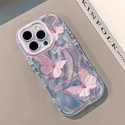 Butterfly Phone Case For iPhone 11 13 14 12 15 16 Pro Max XR X Xs 7 8 Plus SE  Silicone Soft TPU Cover