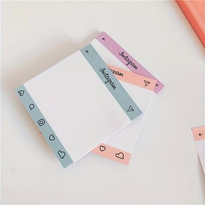 3sets Candy Colored Instagram Frame Sticky Notes, Sticky Notes, Ledger Material, 150 Sheets