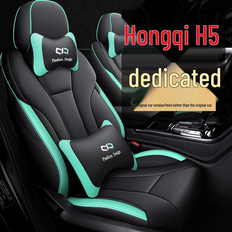YDG Custom Sports Leather Seat and Cushion Covers for Hongqi H5 - All-Season, Full-Wrap Design