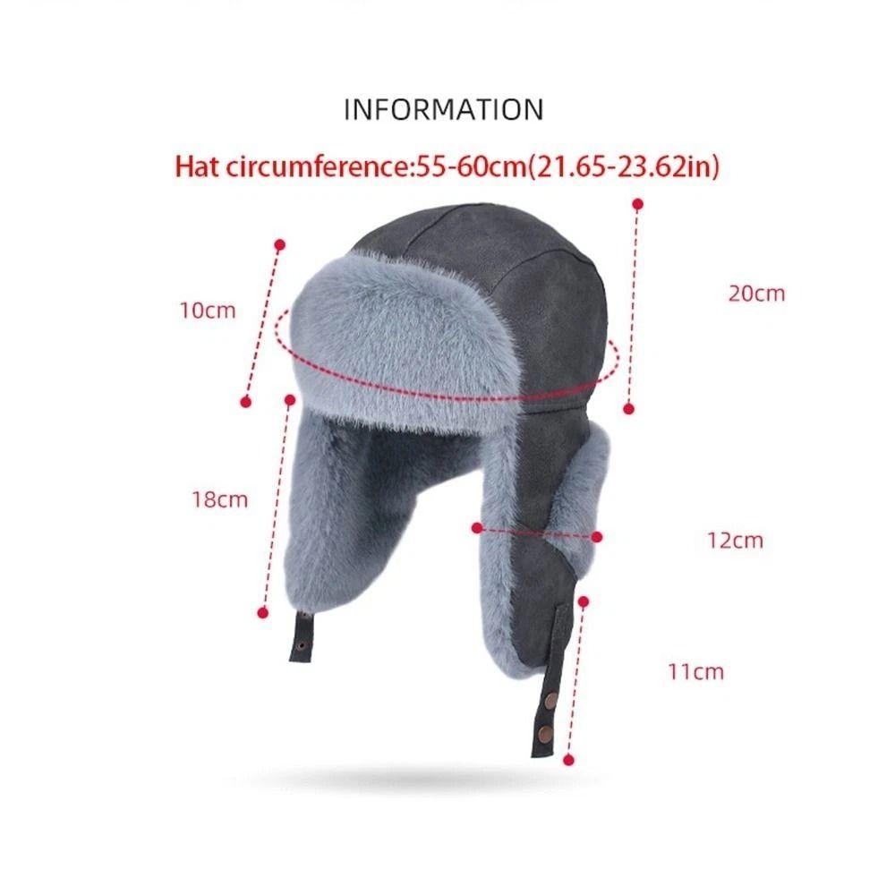 Cold-proof Plush Ear Protection Hat Windproof Ski Hat Fashion Cycling Warm Hat  For Women Men
