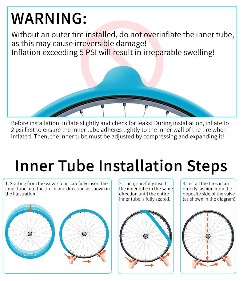GUSTAVO BMX Folding Bike with TPU Inner Tube, 20x1.5/1.95 & 24x1.75/2.4, Schrader Valve 45mm