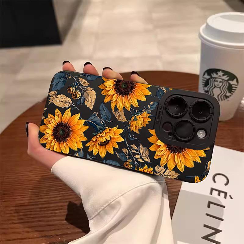 Sunflower Pattern Phone Case For Xiaomi Redmi Note 14 13 12 Pro Plus 5G 12S 11 10 Redmi 12 13 13C Shockproof Soft Silicone Cover