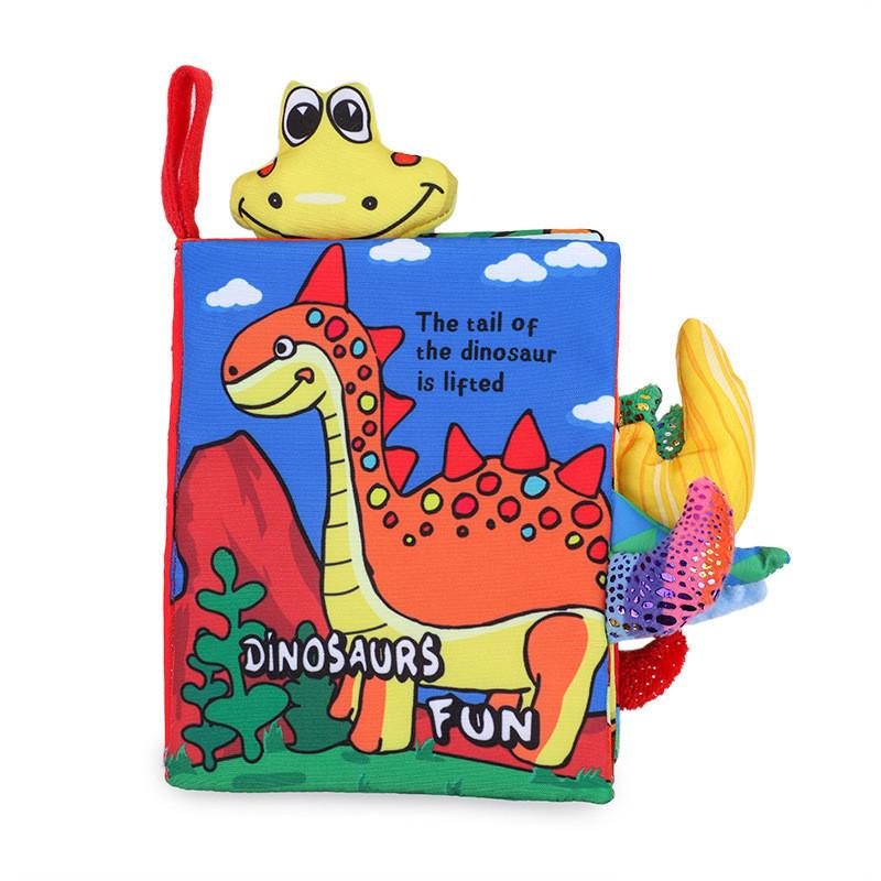 Bbsky Baby Tail Cloth Book 3d Tail Animal Cloth Book Tearable Cloth Book 0-1 Year Old Early Education Toy Book