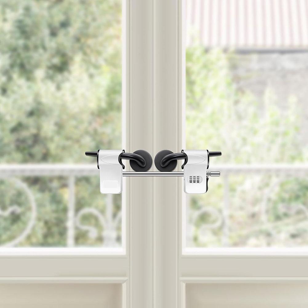

3 Digit Code Combination Lock for Double Doors Zinc Alloy Build for Patio and Indoor Doors No Tools Needed for Setup China Mainland