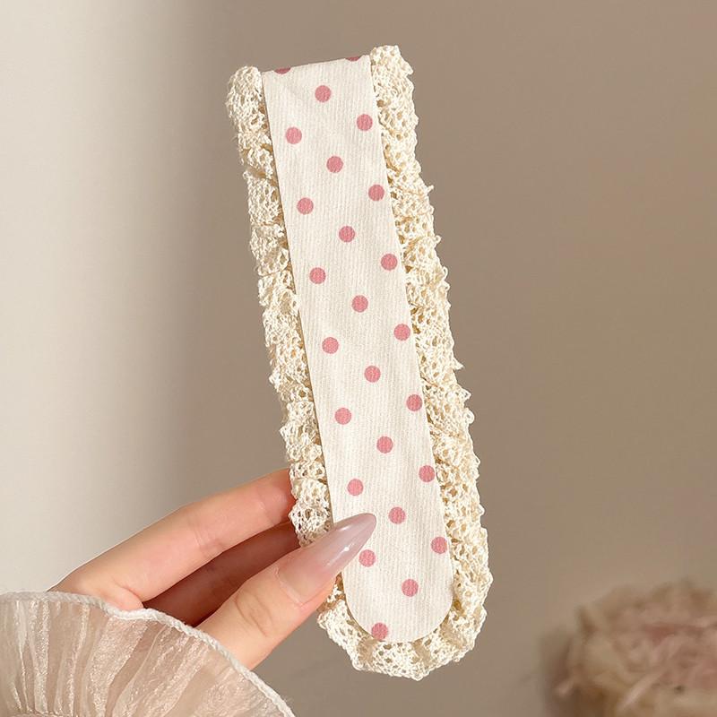 Floral Knit Choppy Bangs Sticker Headband for Women – Non-Slip Hair Magic for Washing Face.