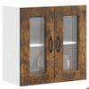 VidaXL Kitchen Wall Cabinet with Glass Door "Kalmar" Smoked Oak Engineered Wood 853672