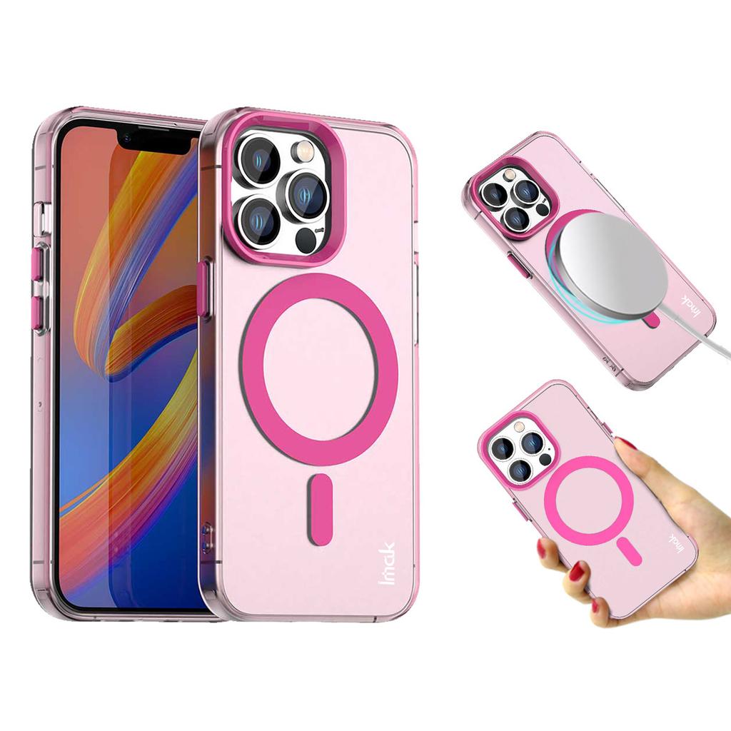 For iPhone 14 Pro Max Case Compatible with MagSafe Candy Color Anti Drop TPU+PET Back Cover