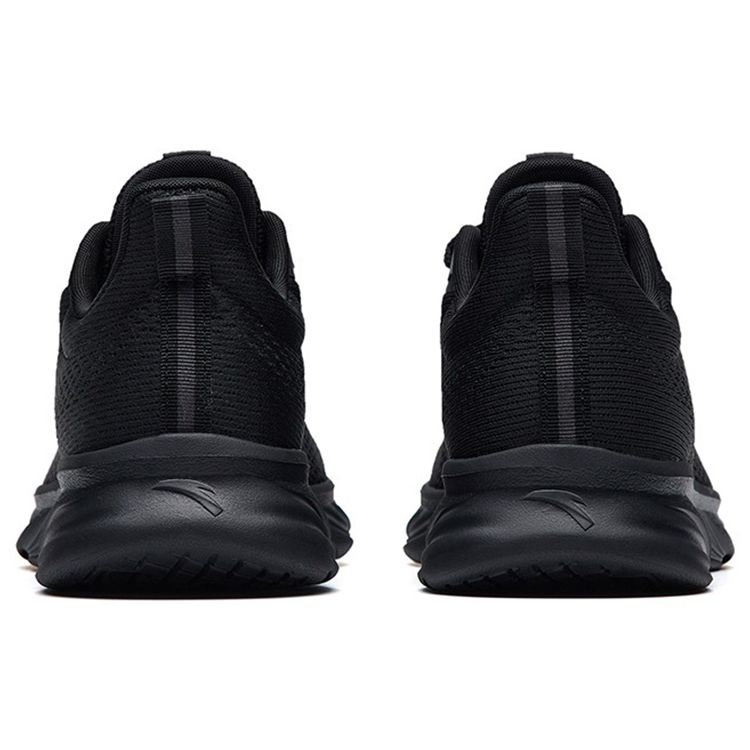Anta Mesh Comfortable Shock Absorbing Wear Resistant Breathable Lightweight Low Top Running Shoes Men Sneakers Black Carbon-Gray 112235571-4