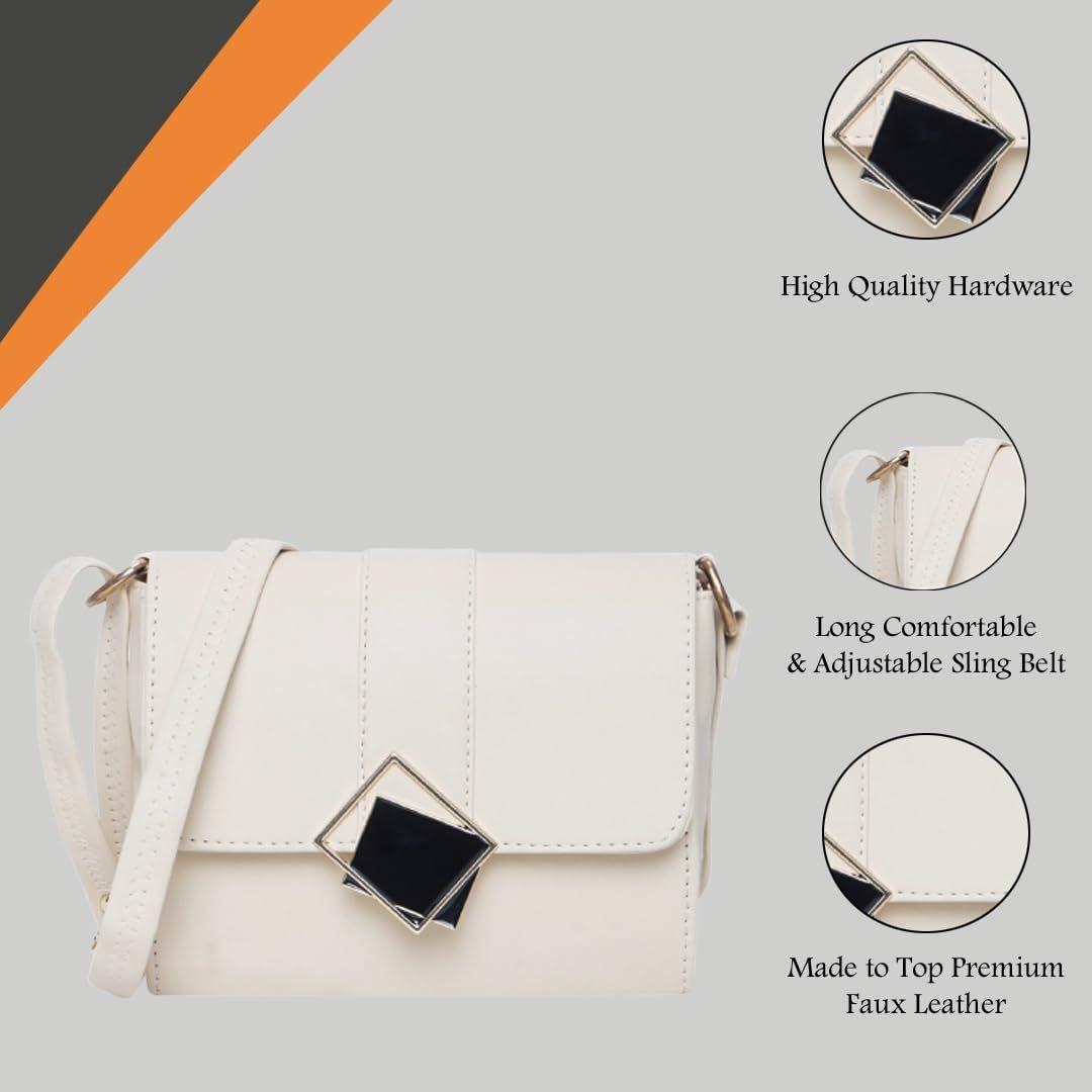 Женская праздничная сумка через плечо для девочек 7 x 2 x 6 in кремовый — фото 5