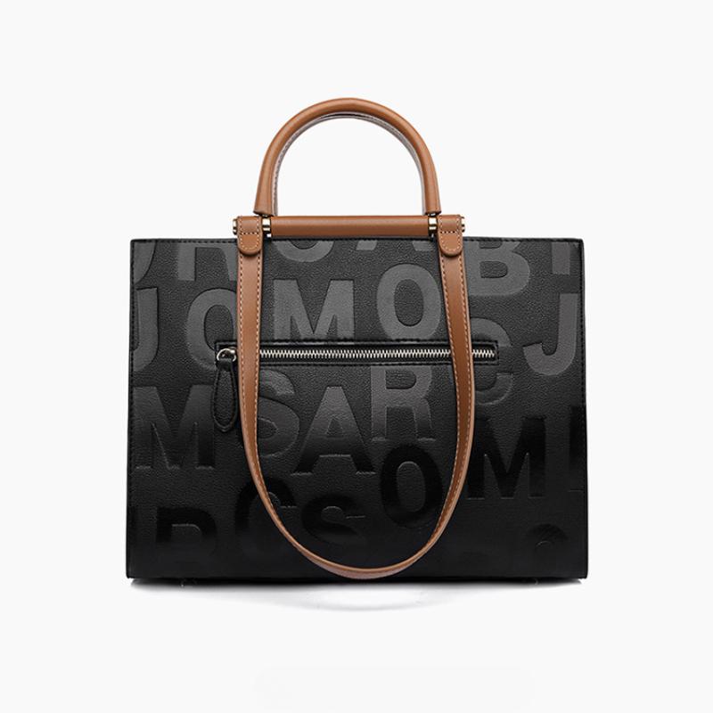 New Fashion Letter Embossed Tote Bag Commuter Business Large Capacity Ladies Clutch Bag Elegant Women's Handbag Can Be Crossbody One Shoulder Handheld