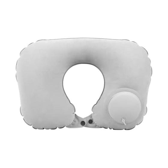 Neck Pillow Neck Pillow Air Pump Type Compact Travel Car Travel Cushion Travel Pillow Neck Air Air Pillow U Shape Gray