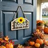 Decorative Wood Entrance Sign Fall Wooden Farmhouse for Front Door, Rustic Sunflower Welcome Sign, Autumn Harvest Decor Thanksgiving Hanging