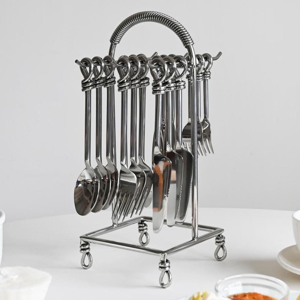 

Stainless Steel Knot Head Knot Cutlery Organizer Storage Stand Spoon Holder