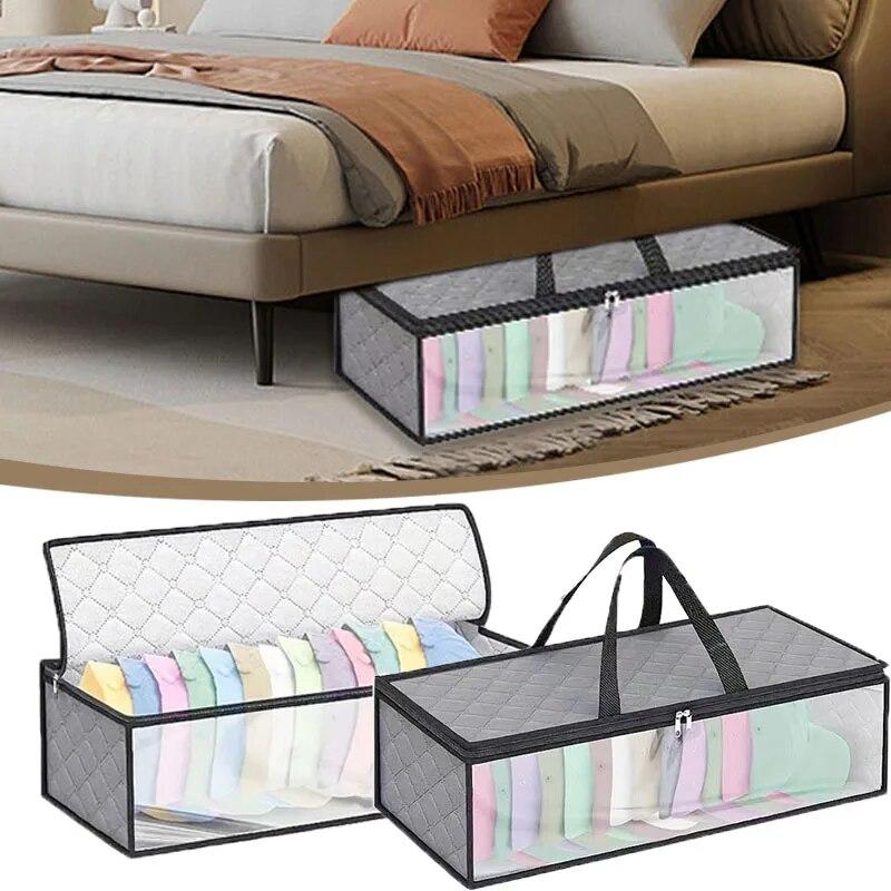 1Pc Wardrobe Organizer Clothing Storage Box Waterproof Clothing Storage Box Under Bed Large Capacity Dust Proof Storage Bag Save Space