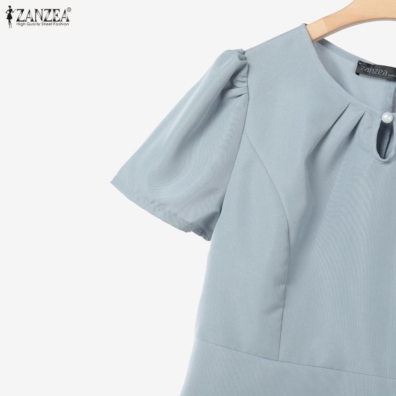 ZANZEA Women Short Sleeve Blouse and Skirts Summer Two Piece Suit Sets