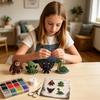 1 Set 3D Kralen Dieren DIY Kit, Kralen Dieren Kunst Ambachtelijke Kit met Instructies, Handgemaakte Insect Vogel Vleermuis Boerderijdier Kralen Kit voor Volwassenen Beginners