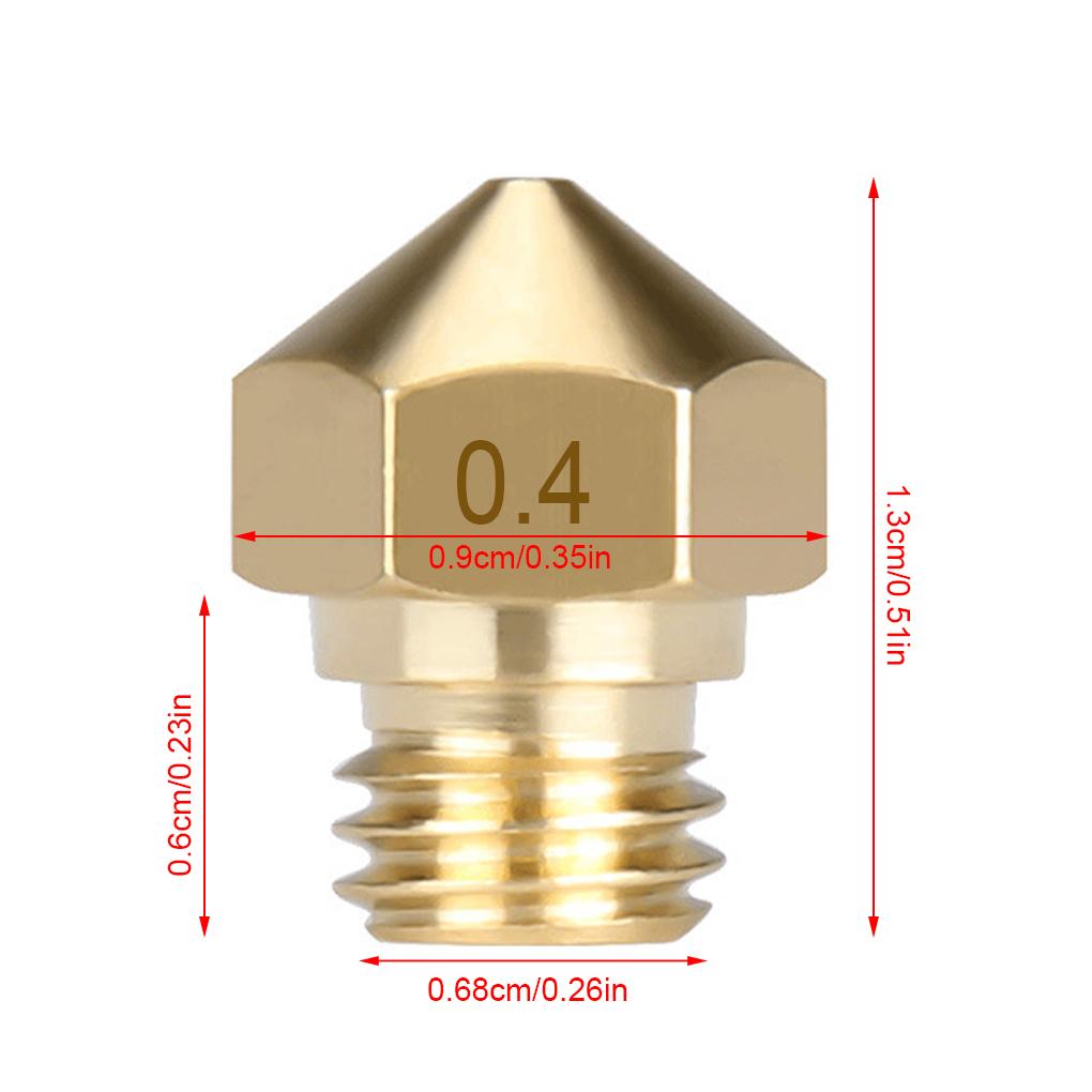 3D Printer Nozzle Extruder Nozzle 3D Printer Accessory Replacement for MK10