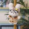 Plush Bunny Keychain With Cartoon Glasses For Bag Decor And Gifts