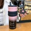 Ceramic Inner Tank Thermos Cup 316 Stainless Steel Girls High-value Straw Cup New Large-capacity Car Ice Cup