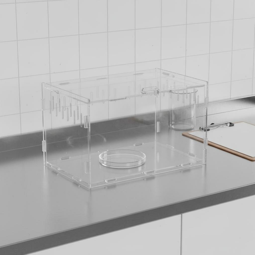 Transparent Amphibian Enclosure High Clearness Clear Amphibian Habitat Clear Acrylic Terrarium 360° Panoramic View