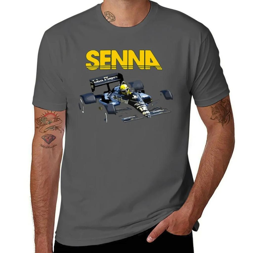 2024  Ayrton Senna F1 Race Raer 2 T-shirt Fresh Move T-shirts Graphic Cool Home Novelty USA Size