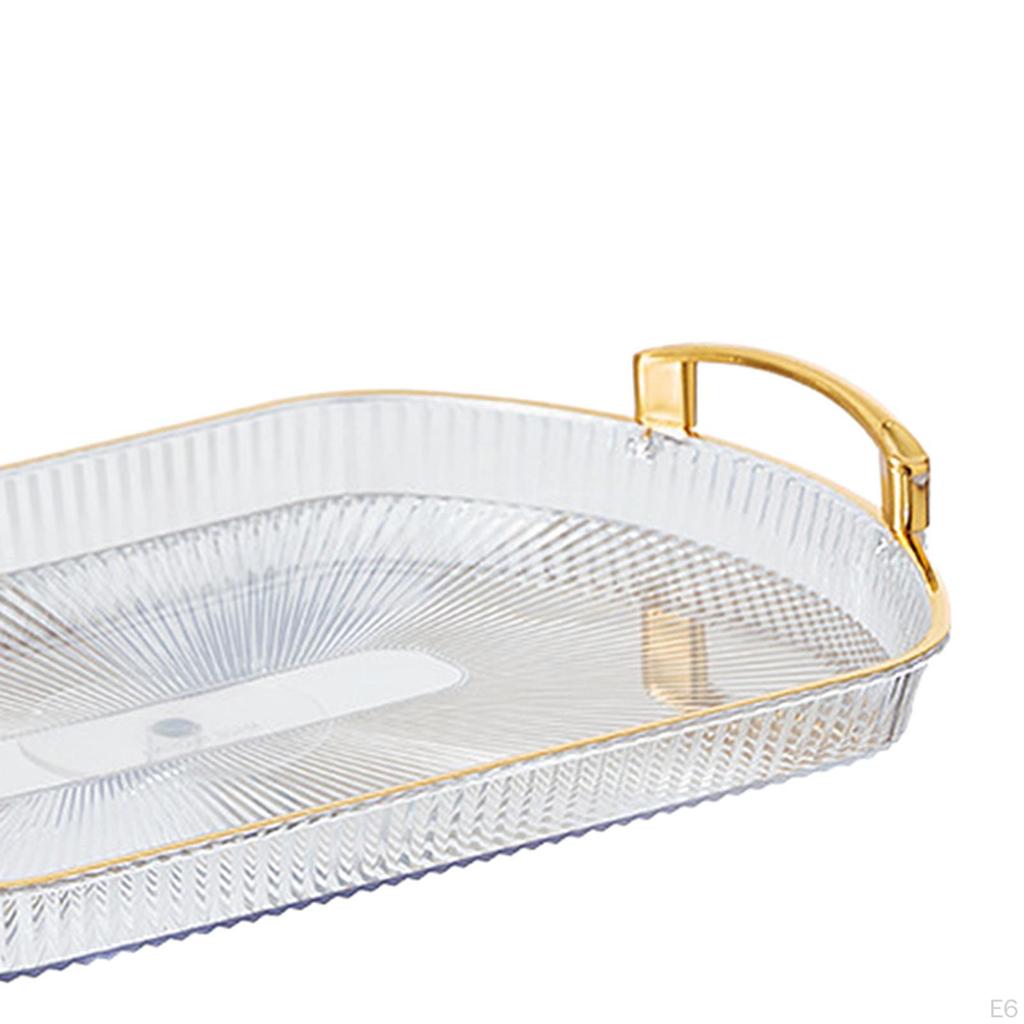 Bandeja retangular elegante para organização de joias e cosméticos