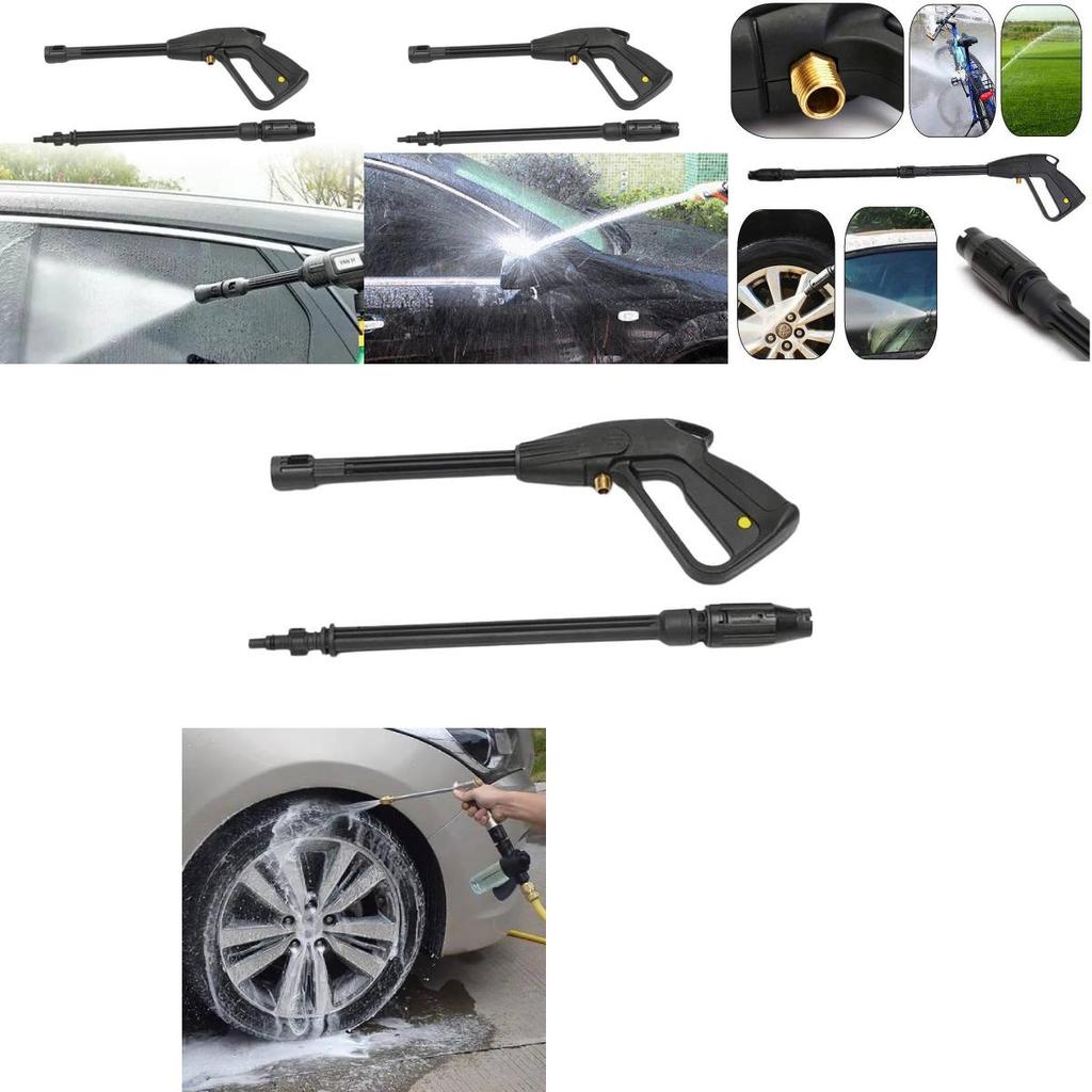 Leistungsstarke Hochdruck-Wasserpistole M14 Verstellbare Sprühdüse 5m Schlauchset Für Autowäsche Und Gartenarbeit
