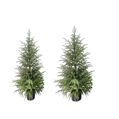 80CM/120CM Vánoční stromek z borovice Norfolk Vánoční stromek na přední dveře Dekorace Umělý vánoční stromek Vánoční dekorace