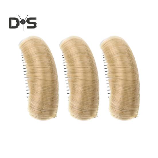 

3 шт. невидимая подушечка для волос из натуральных волос, зажим для укладки волос, вставка для укладки волос, инструмент для увеличения объема, аксессуары для волос «сделай сам» жёлтый