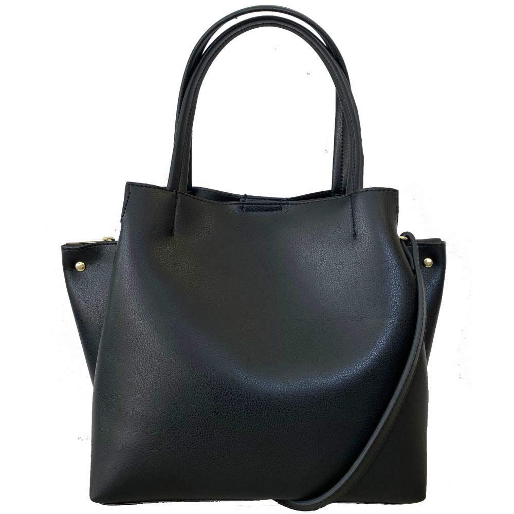 Сумка-тоут Monopia Aori на молнии, в горошек и полоску, DS-16408, Женская, Черная