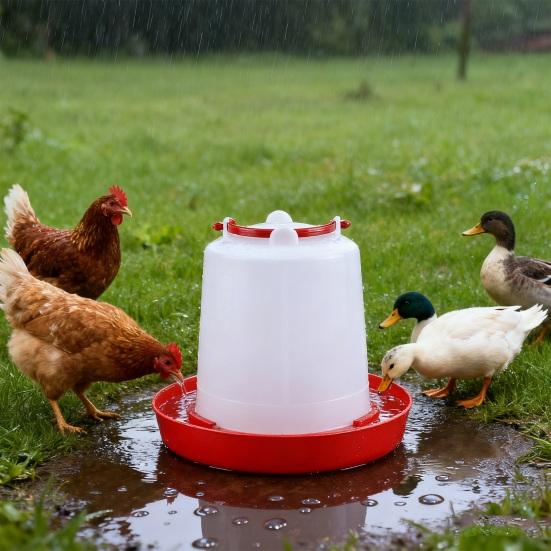 4/6Pcs 1.5L Chick Feeder Waterer Baby Chicken Duckling Quails Small Birds Pigeon Poultry Drinker Container Feeding Equipment Essential Supplies
