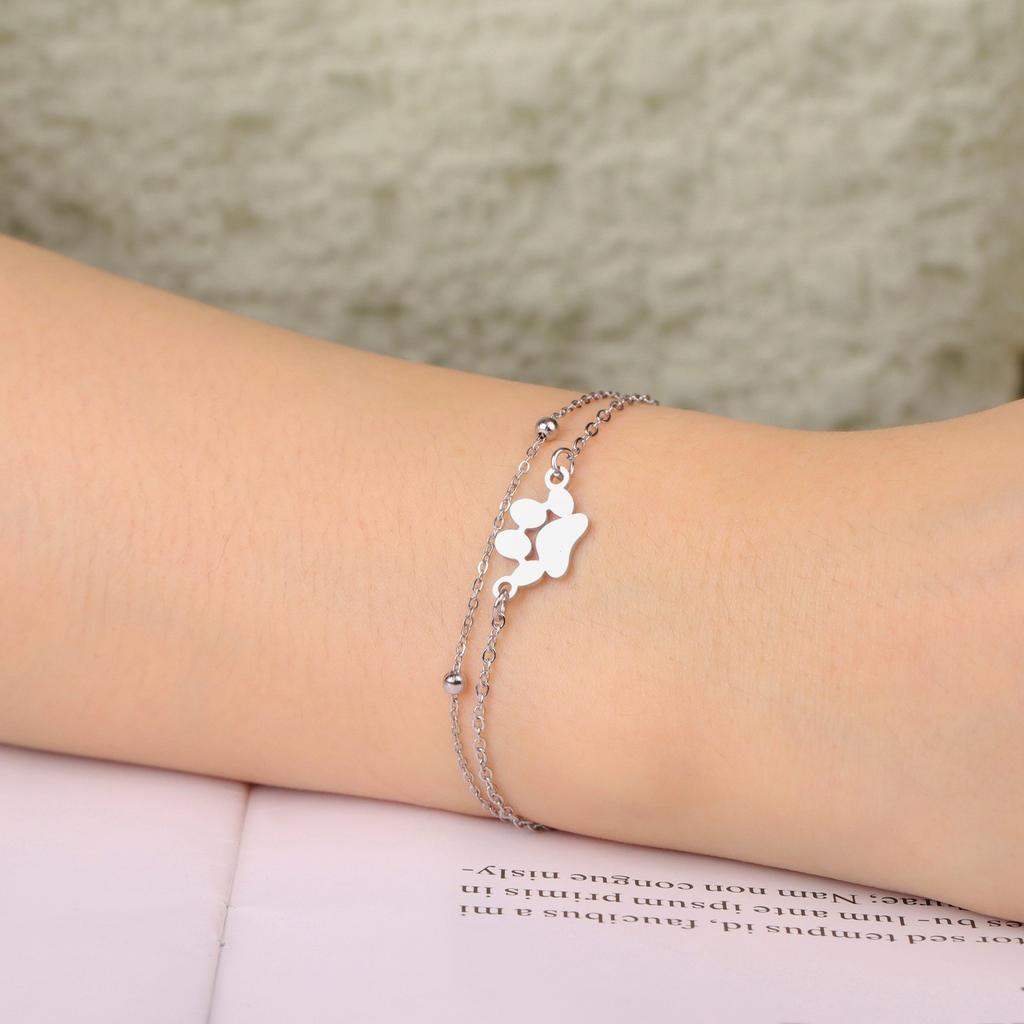 Pet Cat Dog Hip Hop Couple Bracelets Unisex Jewelry Valentine's Day Gift Accessories
