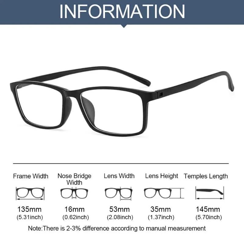 Tr90 Square Eyeglass Frame Ultra Light Portable Glasses Frame Eyewear Protection Empty Frame Without Pieces