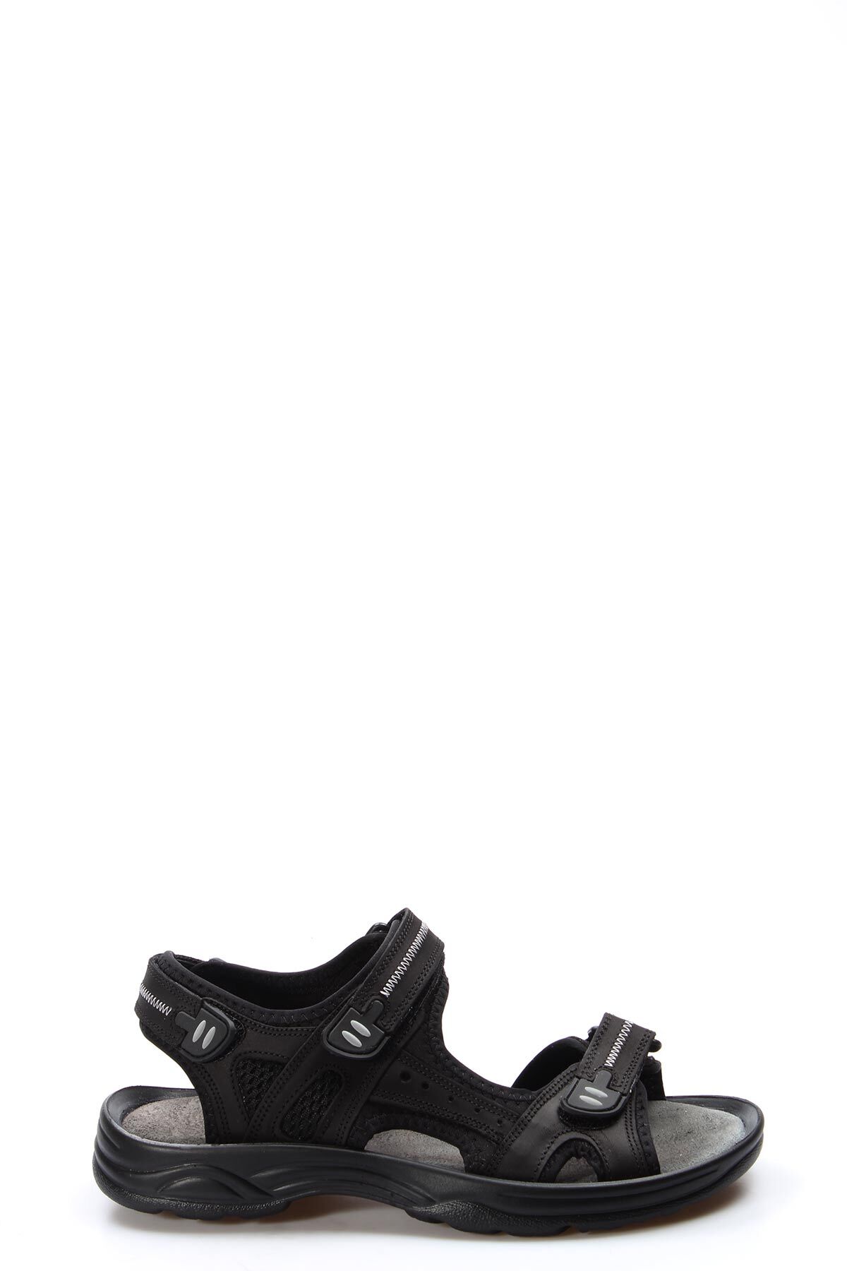 

Black Real Genuine Leather Poly Sole Comfortable Sports Men s Sandals 40