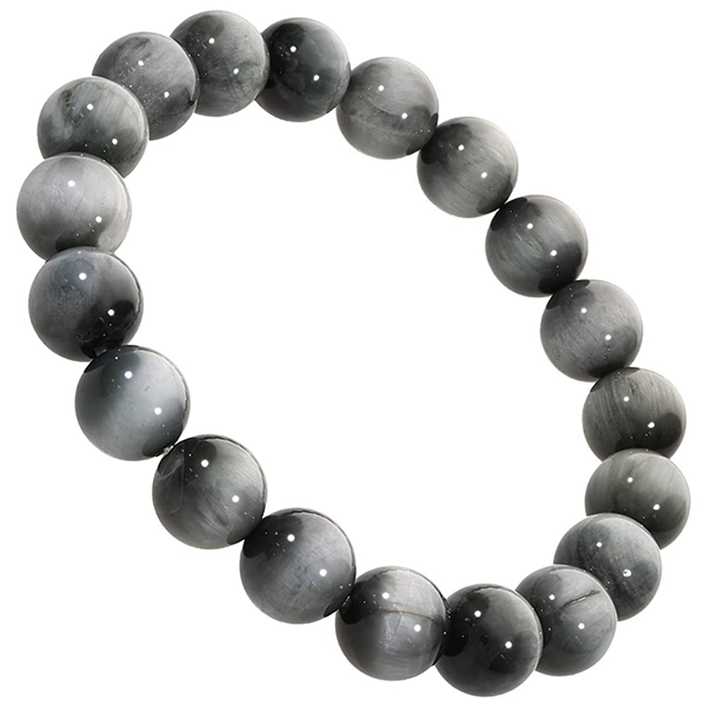 

Eagle Eye Bracelet 10mm LL Gray Tiger Eye Natural Stone Power Stone Prayer Beads Bracelet Money Luck Work Luck [Shinjuku Ginnokura] Approx. 19.0cm