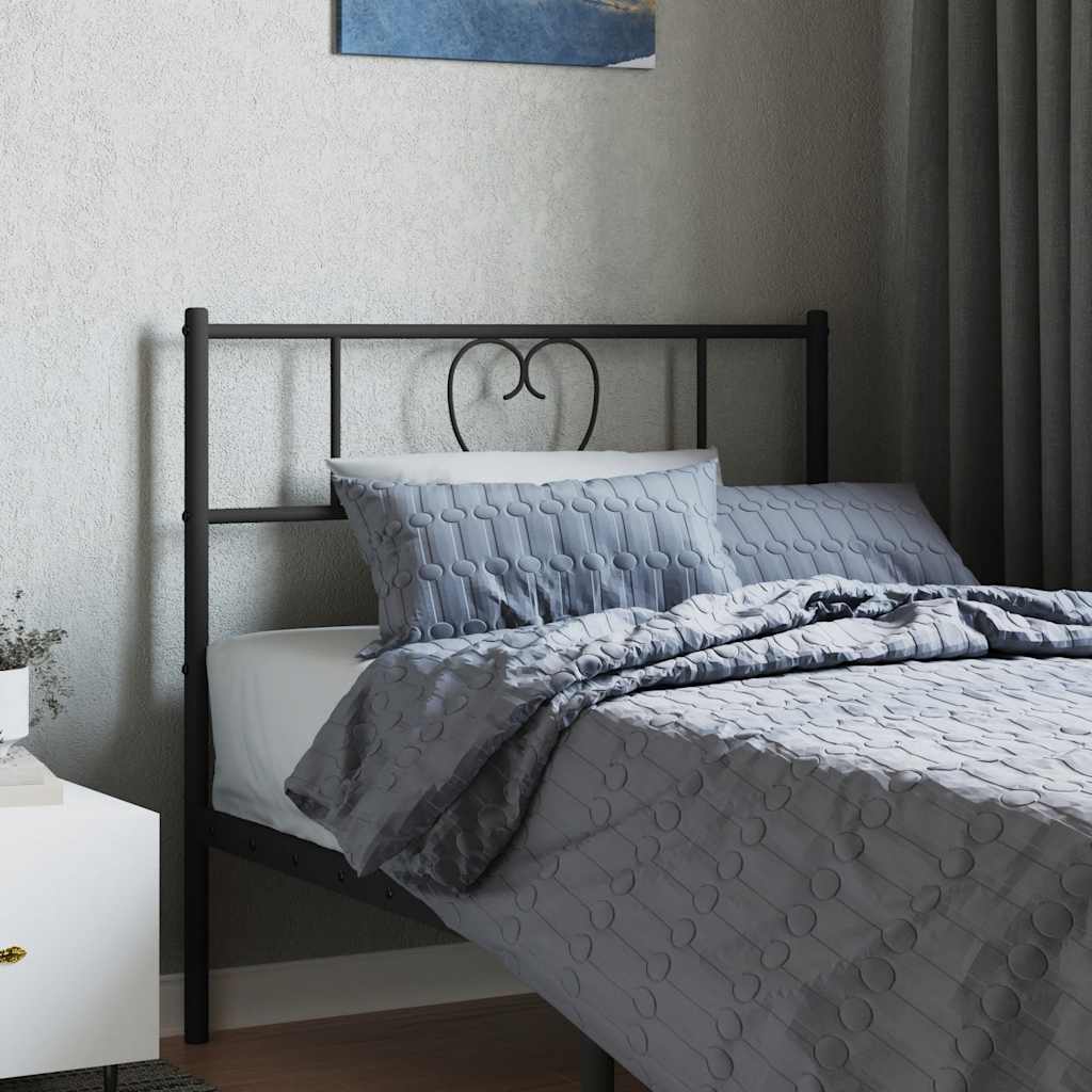 Replacement Headboard Metal Black 75 cm
