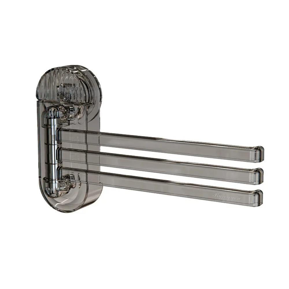 Rotating Suction Cup Towel Rack Multi-poles Hanging Towel Holder Durable Clear Clothes Hanger  Home