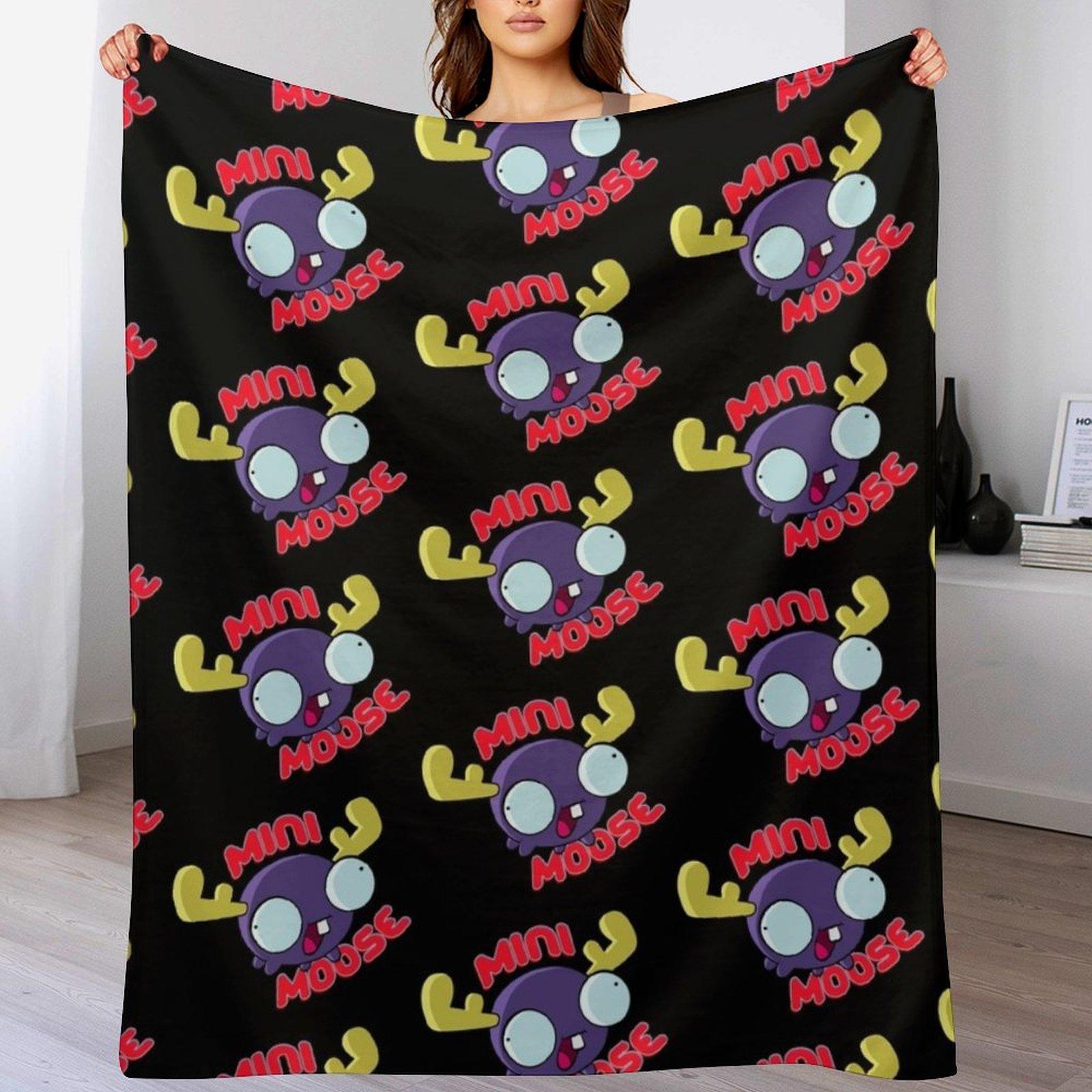 Mini Moose Throw Blanket Stylish Decor Blanket Gift for Friends Roommate 102x76cm(40x30in)