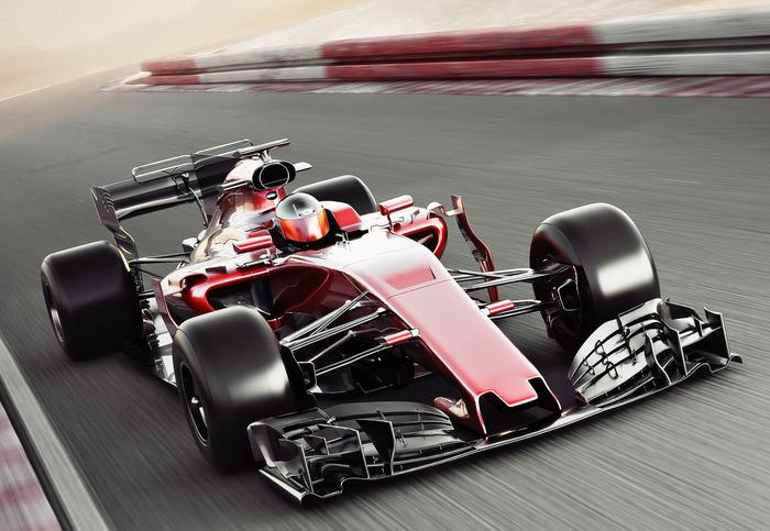 Photomural F1 Car On A Track Non-Woven 416x254