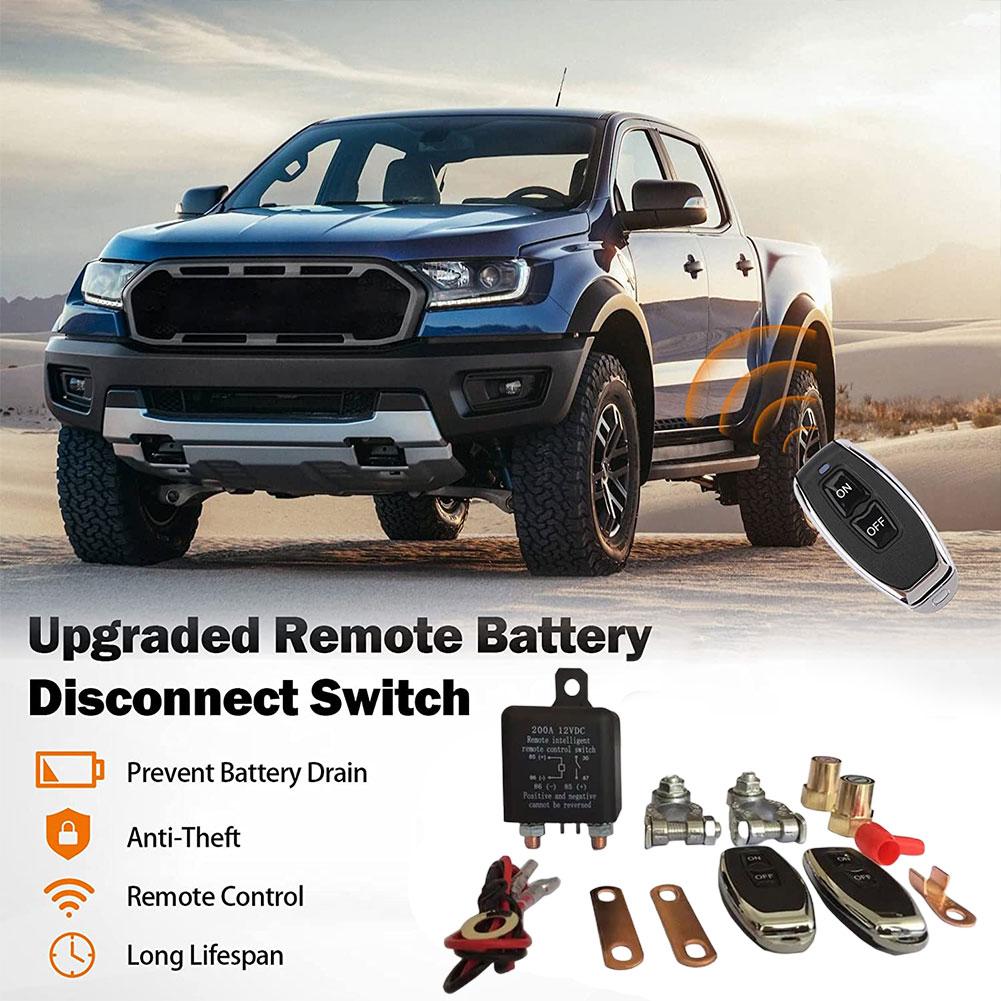 

DC 12V Car Battery Relay 200A Power-off Master Relay with Negative Positive Wire Battery Isolator On Off Prevent Battery Drain China Mainland