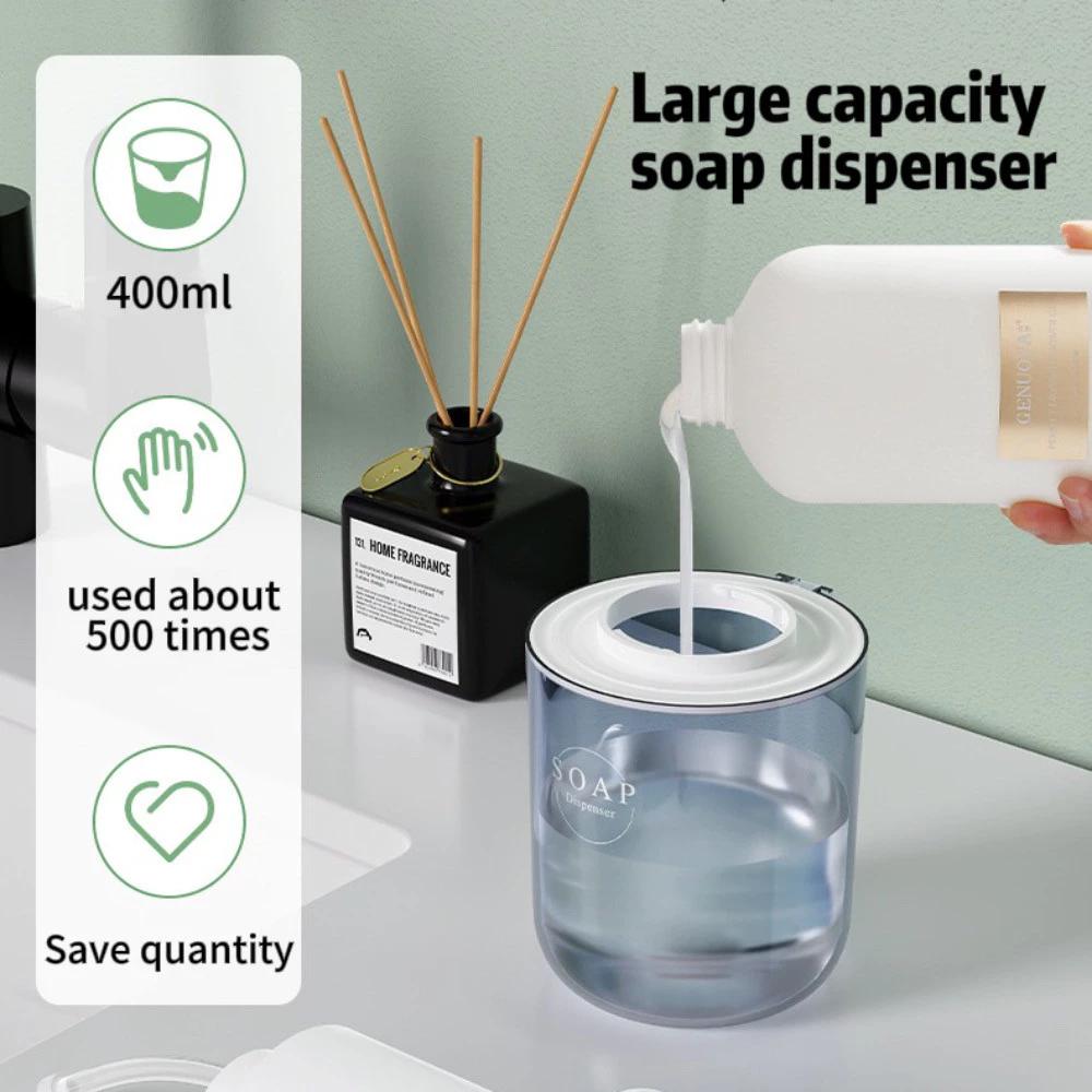 400ML P3 Light Display Countertop Or Wall-Mounted IPX5 Waterproof Electric Smart Infrared Automatic Kitchen Sense Soap Dispenser