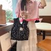 5 Wrinkled Cloth Printed Handbag Spring and Summer Thin Shopping Handbag Fresh Floral Large-capacity Cloth Bag