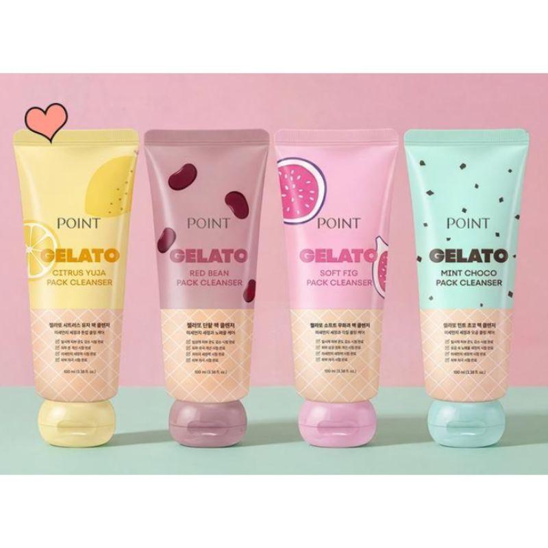 POINT Gelato Red Bean Pack Cleanser Hydrating Cooling Vegan Face Cleanser Gentle Deep Cleansing Korean Skincare 100ml