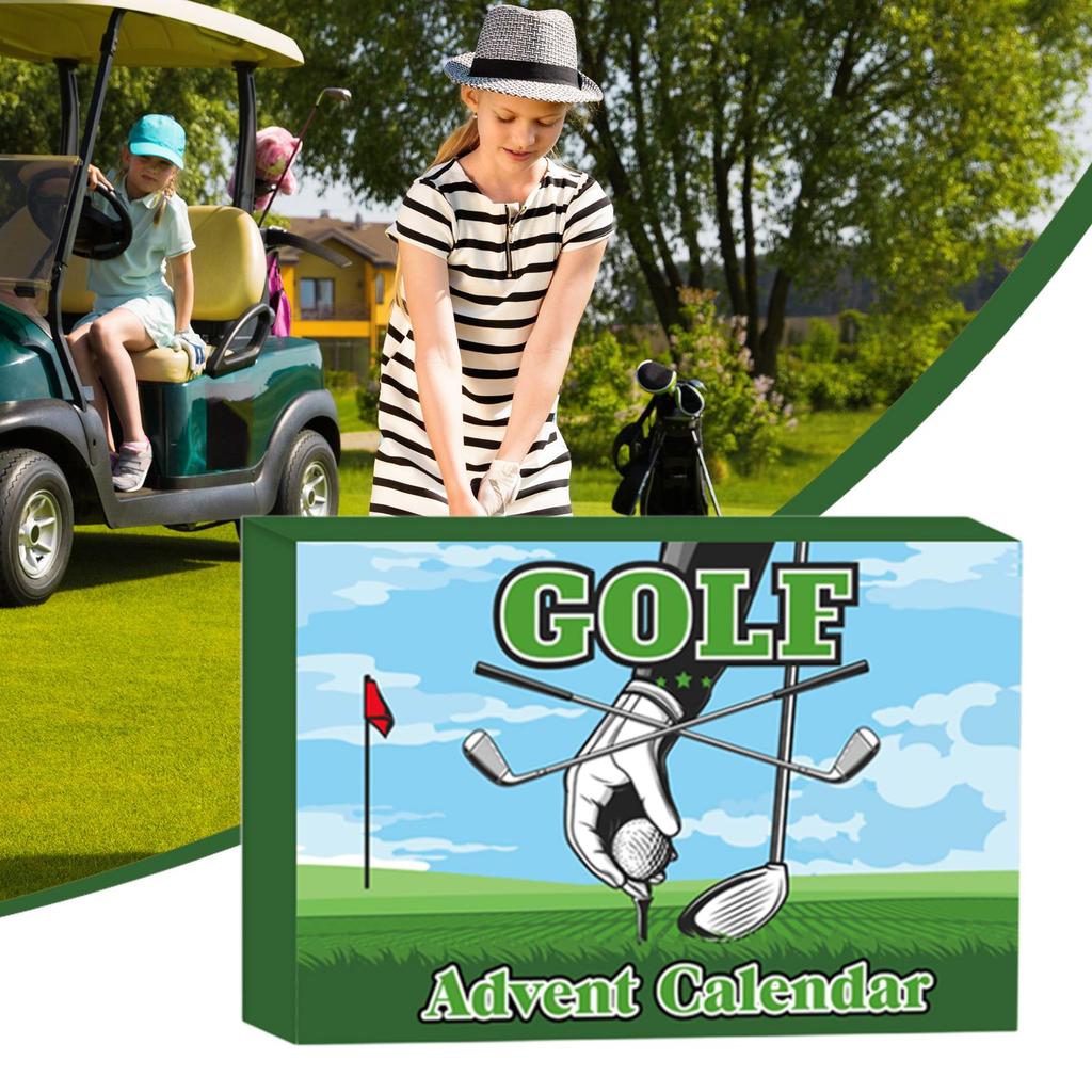 Christmas Countdown Calendar Golf 24 Days Markers Tees Balls Golf Advent Calendar Golf Themed Gift Creative Holiday Surprise