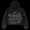 Unisex Retro Streetwear Hoodie With Graphic Print Rhinestone Embellishment Gothic Punk Style Fall Winter Collection