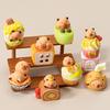 8 Stück/Set Dessert-Capybara-Figur Tiere Modell Mini-Kapibara Actionfiguren Spielzeug Heimdekoration Fans Geburtstagsgeschenke